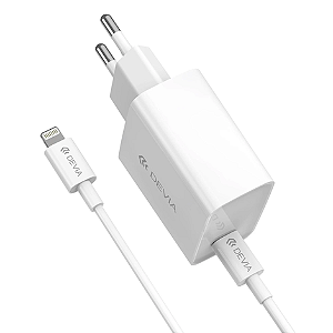 Kit Carregador Cabo Lightning + Fonte 20w DEVIA