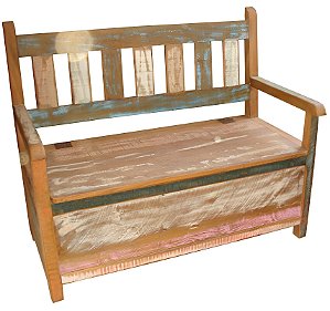 Banco baú de peroba rosa