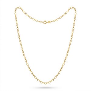 Choker Corrente Coração - Folheada à ouro 18 k