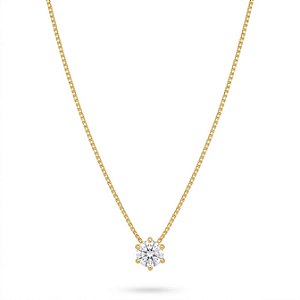 Colar Ponto de Luz com Pedra Brilhante – Folheado a Ouro 18K