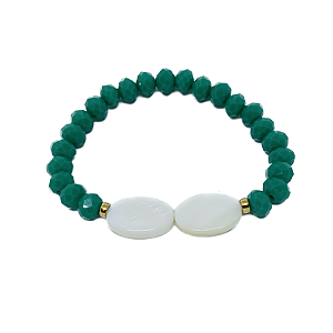 Pulseira Cristal Colorido com Madrepérola