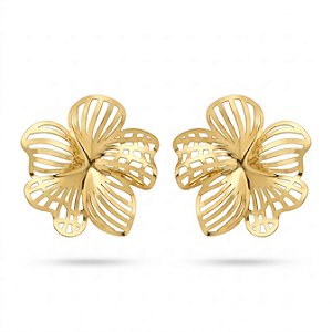 Brinco Flor Dourado – Folheado a Ouro 18k