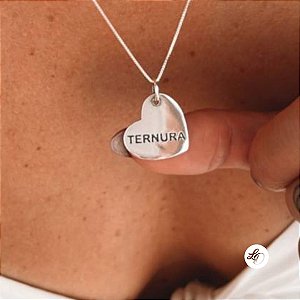 Pingente prata 925 CORAÇÃO TERNURA