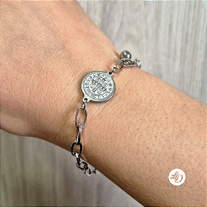 Pulseira em aço inox ELOS SÃO BENTO