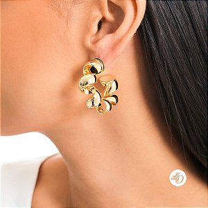 Brinco banho de ouro ARGOLA ESPIRAL