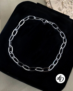 Pulseira aço inox ELO CARTIER OVAL