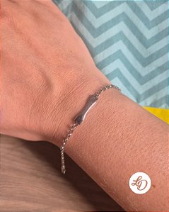 Pulseira em aço inox PLAQUINHA INFANTIL