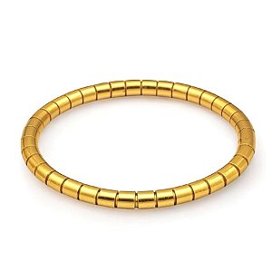 Pulseira aço inox BRACELETE BAMBU DOURADO