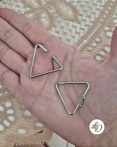 Brinco aço inox ARGOLA TRIANGULO MÉDIA