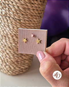 Brinco aço inox ESTRELINHA GOLD