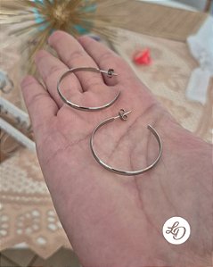 Brinco aço inox ARGOLA MEIA CANA