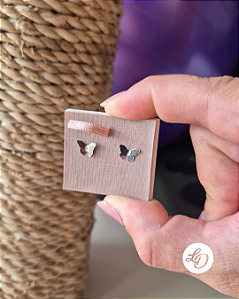 Brinco aço inox BORBOLETA DOBRADURA P