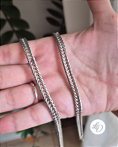 Colar aço inox TRANÇA ROBUSTA