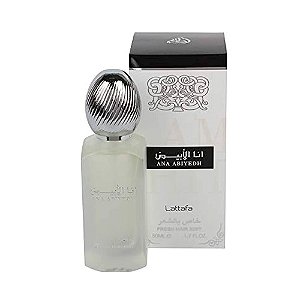 Ana Abiyedh Hair Mist Lattafa - Perfume de cabelo Feminino Árabe 50ml