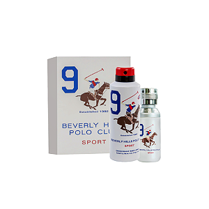 Kit Bervely Hills Polo Club nº9 Masculino Eau De Toillete 50 ml + Desodorante 175 ml