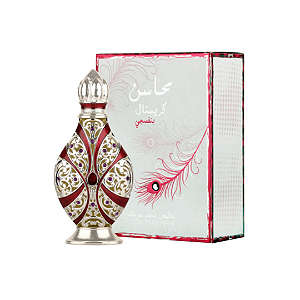 Mahasin Crystal Violet Attar Lattafa - Perfume à Óleo Feminino Árabe
