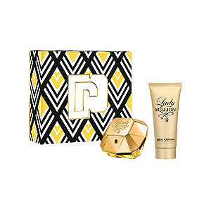 Kit Lady Million Paco Rabanne - Perfume Eau de Parfum 80ml + Creme Corporal 100ml