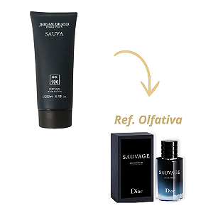 Hidratante Brand Collection 100 Savage -  (Ref. Olfativa Sauvage) 200ml