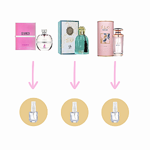Combo 3 Árabes Frescos - Fracionados Feminino 5ml (Chants, Noor, Mayar)
