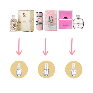 Combo 3 Mais Vendidos Feminino - Fracionados Árabes 5ml cada (Royal Amber, Yara, Chants)