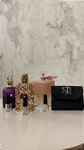 Kit promocional Mãe sensual - Necessaire decante + 3 decantes 5ml