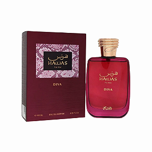 Hawas For Her Diva Rasasi Eau De Parfum - Perfume Árabe Feminino 100 ml
