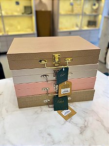 Maleta G Para Semijoias e Pratas Rosa