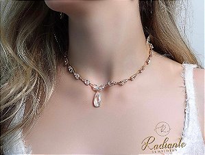 Colar Pedraria Cristal
