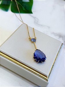 Colar Tanzânita Gota