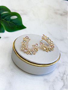 Brinco Pedras Coloridas