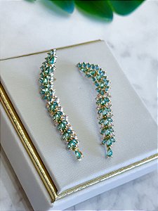 Brinco Pedras Turmalina Versátil Desmontável