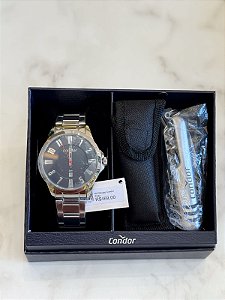 Kit Relógio Condor Prata