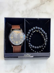 Kit Relógio Condor Pulseira Sintética