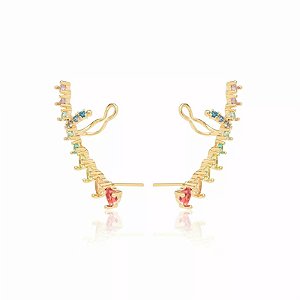 Brinco Ear Cuff Pedras