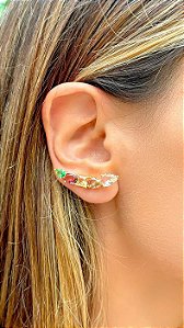Brinco Ear Cuff Pedras