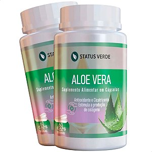 2 Potes Aloe Vera Kit 120 Cáps - Status Verde