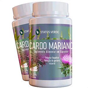 2 Potes Cardo Mariano Kit 240 Cáps - Status Verde