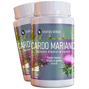 2 Potes Cardo Mariano Kit 120 Cáps - Status Verde