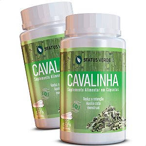 2 Potes Cavalinha Kit 240 Cáps - Status Verde