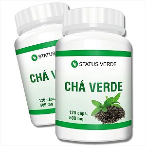 2 Potes Chá Verde Kit 240 Cáps - Status Verde