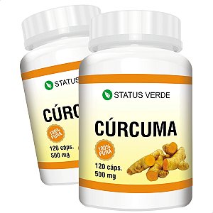 2 Potes Cúrcuma Kit 240 Cáps - Status Verde
