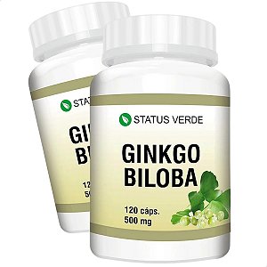 2 Potes Ginkgo Biloba Kit 240 Cáps - Status Verde