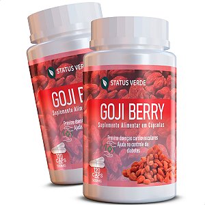 2 Potes Goji Berry Kit 240 Cáps - Status Verde