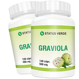 2 Potes Graviola Kit 240 Cáps - Status Verde