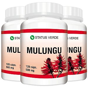 3 Potes Mulungu Kit 360 Cáps - Status Verde