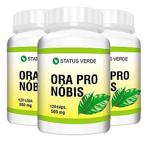 3 Potes Ora Pro Nobis Kit 360 Cáps - Status Verde