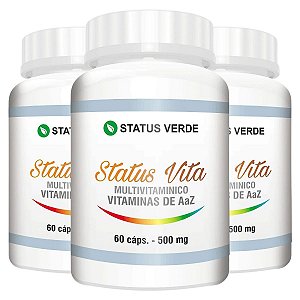 3 Potes Status Vita Kit 180 Cáps - Status Verde