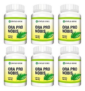 6 Potes Ora Pro Nobis Kit 720 Cáps - Status Verde
