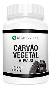 Carvão Vegetal Ativado 120 Cáps - Status Verde