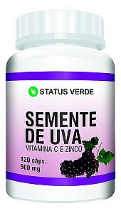 Semente De Uva + Zinco + Vitamina C 120 Cáps - Status Verde